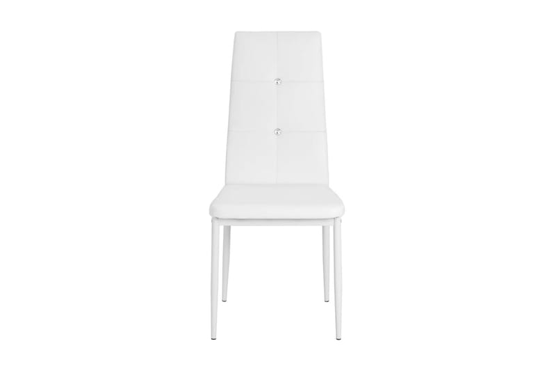Spisebordsstole 4 Stk. Kunstlæder 43 X 43,5 X 96 Cm Hvid - Hvid - Spisebordsstole & køkkenstole - Armstole