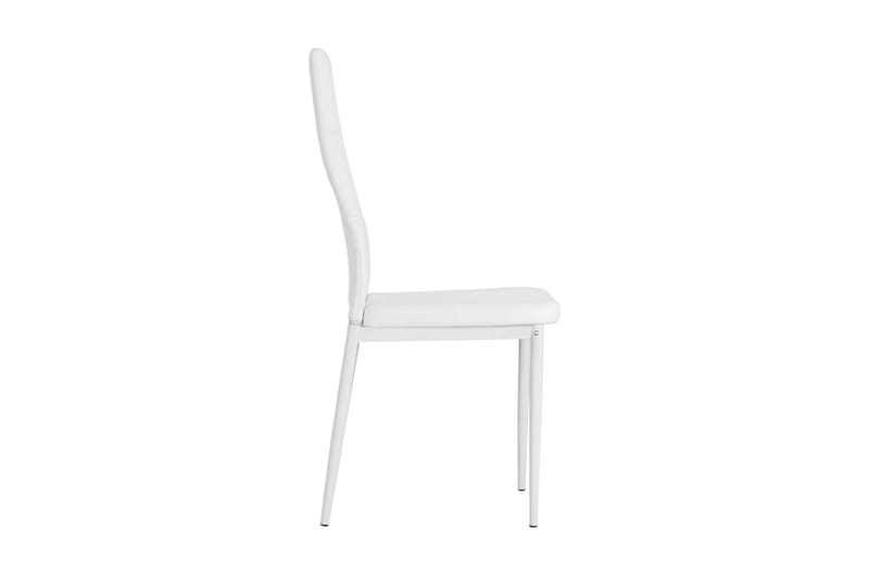 Spisebordsstole 4 Stk. Kunstlæder 43 X 43,5 X 96 Cm Hvid - Hvid - Spisebordsstole & køkkenstole - Armstole