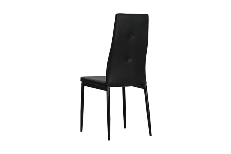 Spisebordsstole 4 Stk. Kunstlæder 43 X 43,5 X 96 Cm Sort - Sort - Spisebordsstole & køkkenstole - Armstole