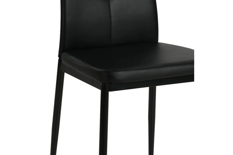 Spisebordsstole 4 Stk. Kunstlæder 43 X 43,5 X 96 Cm Sort - Sort - Spisebordsstole & køkkenstole - Armstole