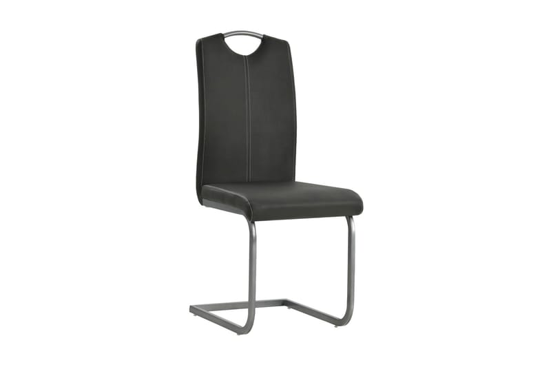 Spisebordsstole 4 Stk. Kunstlæder 43 X 55 X 100 Cm Grå - Grå - Møbler - Stole & lænestole - Armstole