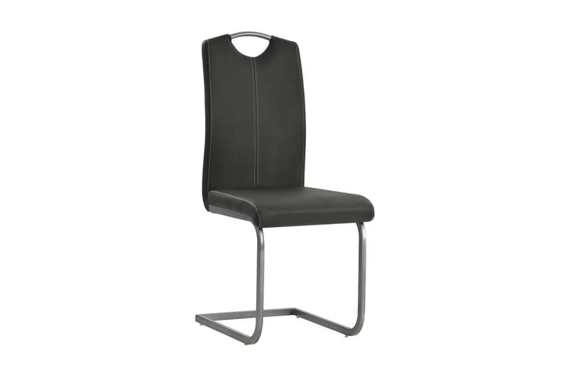 Spisebordsstole 4 Stk. Kunstlæder 43 X 55 X 100 Cm Grå - Grå - Spisebordsstole & køkkenstole - Armstole