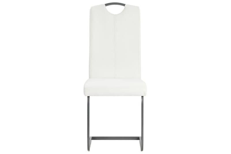 Spisebordsstole 4 Stk. Kunstlæder 43 X 55 X 100 Cm Hvid - Hvid - Spisebordsstole & køkkenstole - Armstole
