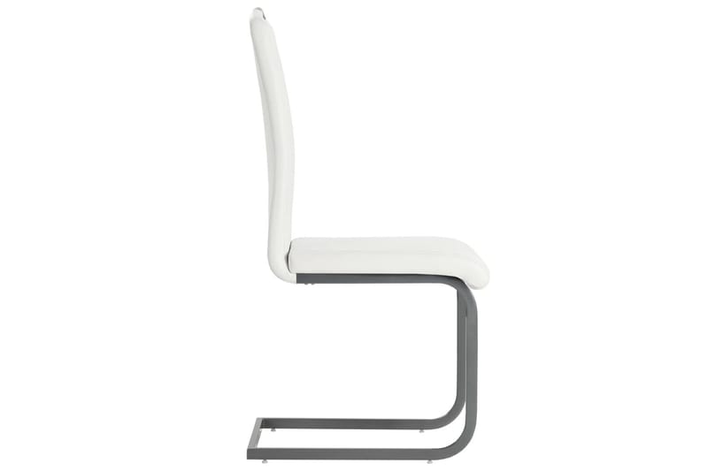 Spisebordsstole 4 Stk. Kunstlæder 43 X 55 X 100 Cm Hvid - Hvid - Spisebordsstole & køkkenstole - Armstole