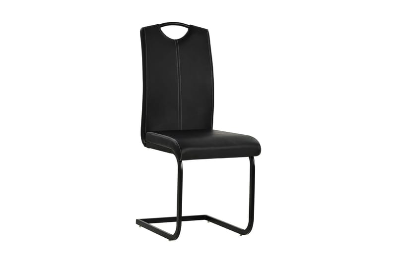Spisebordsstole 4 Stk. Kunstlæder 43 X 55 X 100 Cm Sort - Sort - Møbler - Stole & lænestole - Armstole