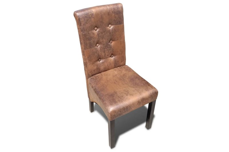Spisebordsstole 4 Stk. Kunstlæder - Brun - Møbler - Stole & lænestole - Armstole