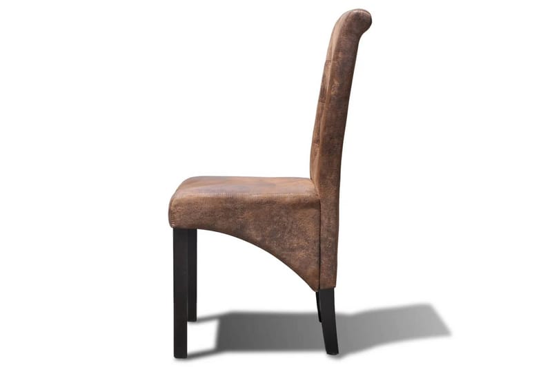 Spisebordsstole 4 Stk. Kunstlæder - Brun - Møbler - Stole & lænestole - Armstole