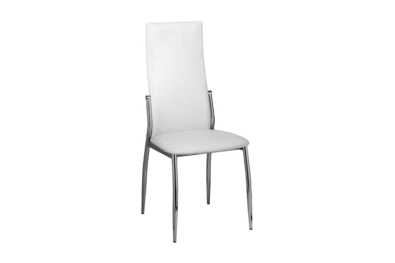 Spisebordsstole 4 Stk. Kunstlæder Hvid - Hvid - Spisebordsstole & køkkenstole - Armstole