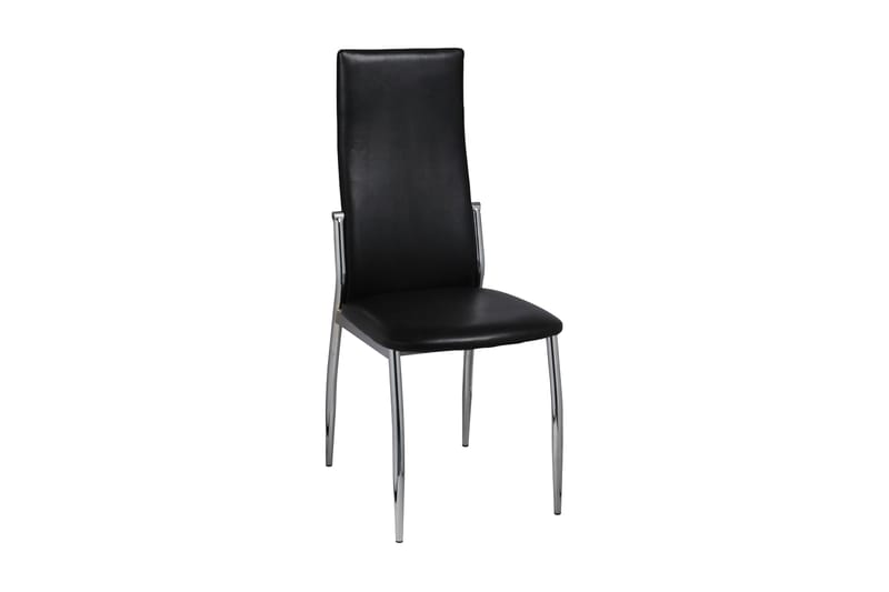 Spisebordsstole 4 Stk. Kunstlæder Sort - Sort - Møbler - Stole & lænestole - Armstole