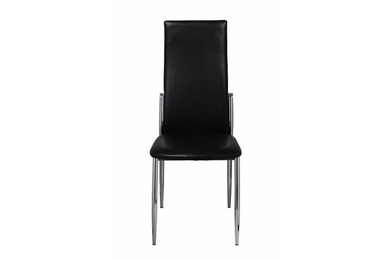 Spisebordsstole 4 Stk. Kunstlæder Sort - Sort - Møbler - Stole & lænestole - Armstole