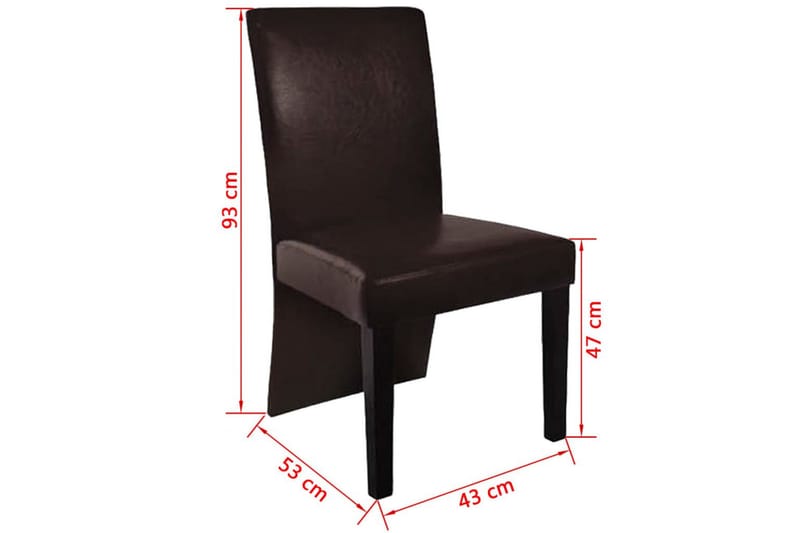 Spisebordsstole 4 Stk. Mørkebrun - Brun - Møbler - Stole & lænestole - Armstole
