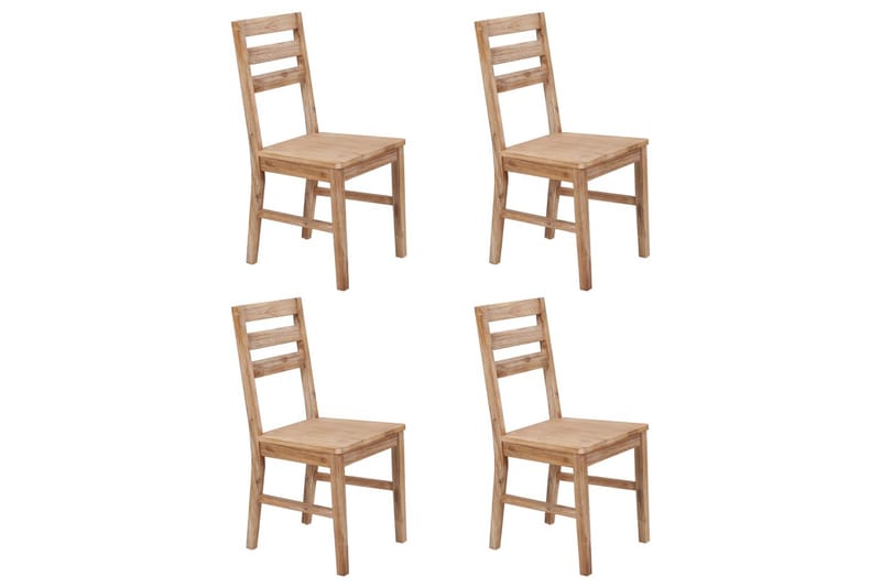 Spisebordsstole 4 Stk. Massivt Akacietræ - Brun - Møbler - Stole & lænestole - Armstole