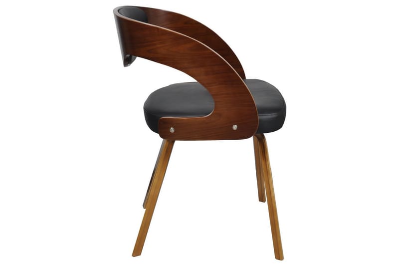 Spisebordsstole 4 Stk. Med Træstel Brun - Brun - Spisebordsstole & køkkenstole - Armstole