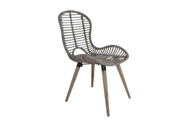 Spisebordsstole 4 Stk. Naturligt Rattan Brun - Brun - Spisebordsstole & køkkenstole - Armstole