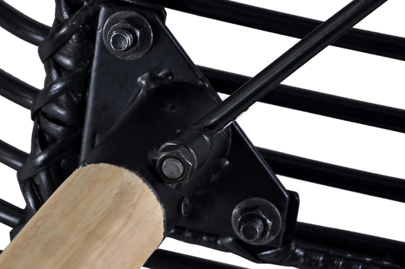 Spisebordsstole 4 Stk. Naturligt Rattan Sort - Sort - Møbler - Stole & lænestole - Armstole