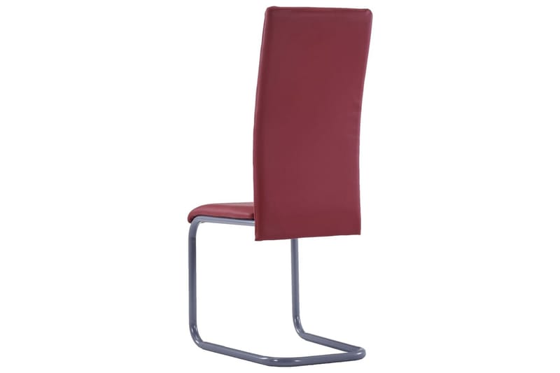 Spisebordsstole 4 Stk. Rød Kunstlæder - Rød - Spisebordsstole & køkkenstole - Armstole