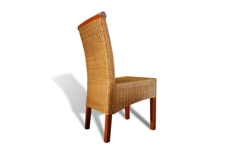 Spisebordsstole 4 Stk. Rattan Brun - Brun - Møbler - Stole & lænestole - Armstole