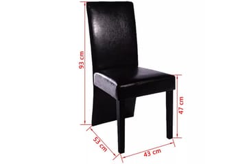 Spisebordsstole 4 Stk. Sort - Sort - Møbler - Stole & lænestole - Armstole