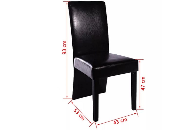 Spisebordsstole 4 Stk. Sort - Sort - Møbler - Stole & lænestole - Armstole