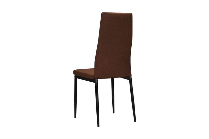 Spisebordsstole 4 Stk. Stof Brun - Brun - Spisebordsstole & køkkenstole - Armstole
