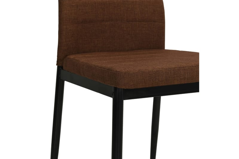 Spisebordsstole 4 Stk. Stof Brun - Brun - Spisebordsstole & køkkenstole - Armstole