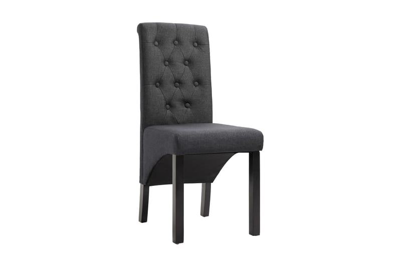 Spisebordsstole 4 Stk. Stof Mørkegrå - Grå - Møbler - Stole & lænestole - Armstole
