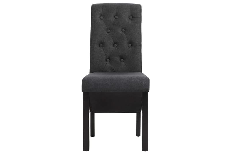 Spisebordsstole 4 Stk. Stof Mørkegrå - Grå - Møbler - Stole & lænestole - Armstole