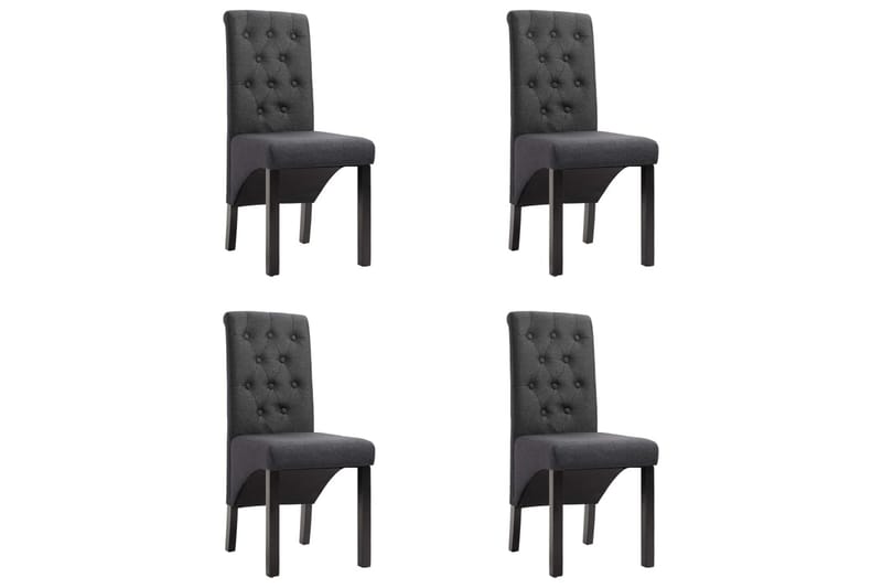 Spisebordsstole 4 Stk. Stof Mørkegrå - Grå - Møbler - Stole & lænestole - Armstole