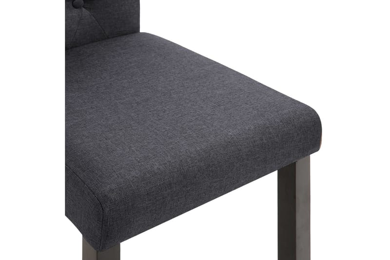 Spisebordsstole 4 Stk. Stof Mørkegrå - Grå - Møbler - Stole & lænestole - Armstole