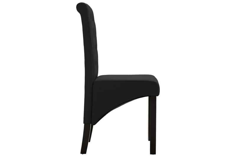 Spisebordsstole 4 Stk. Stof Sort - Sort - Møbler - Stole & lænestole - Armstole
