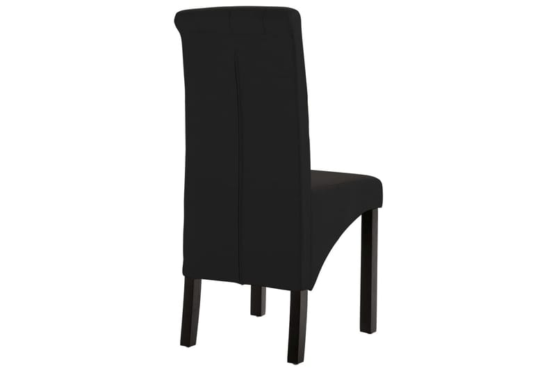 Spisebordsstole 4 Stk. Stof Sort - Sort - Møbler - Stole & lænestole - Armstole