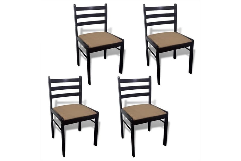 Spisebordsstole 4 Stk. Træ Brun Firkantet - Brun - Møbler - Stole & lænestole - Armstole