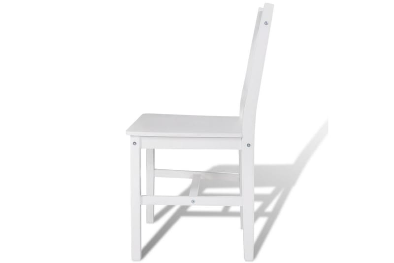Spisebordsstole 4 Stk. Træ Hvid - Hvid - Spisebordsstole & køkkenstole - Armstole