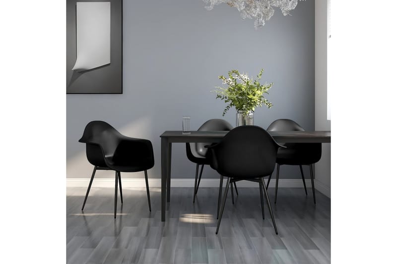 spisebordsstole 4 stk. PP sort - Sort - Spisebordsstole & køkkenstole - Armstole