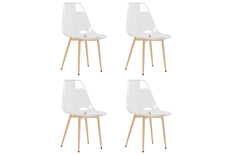 spisebordsstole 4 stk. PET transparent - gennemsigtig - Spisebordsstole & køkkenstole - Armstole