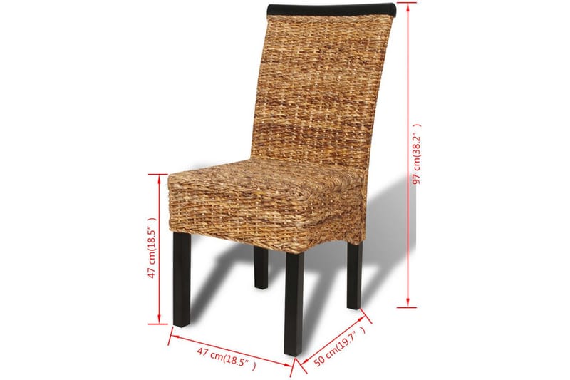 Spisebordsstole 6 Stk. Abacá Brun - Brun - Spisebordsstole & køkkenstole - Armstole