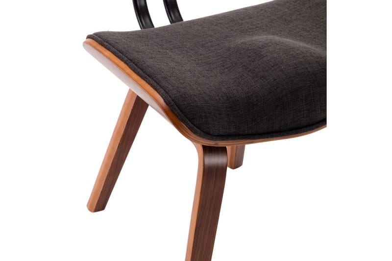 spisebordsstole 6 stk. bøjet træ og stof grå - Grå - Spisebordsstole & køkkenstole - Armstole