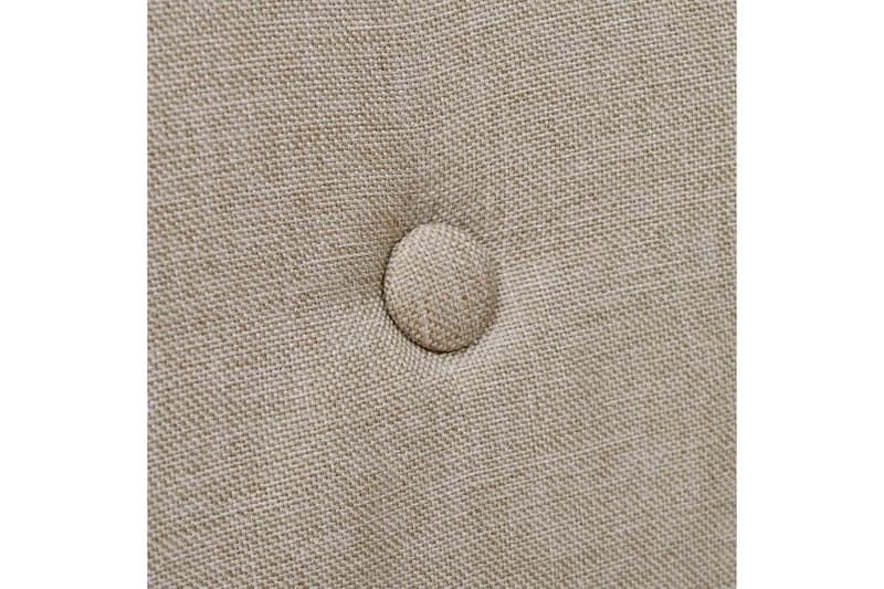 Spisebordsstole 6 Stk. Beige Stof Massivt Egetræ - Beige - Møbler - Stole & lænestole - Armstole