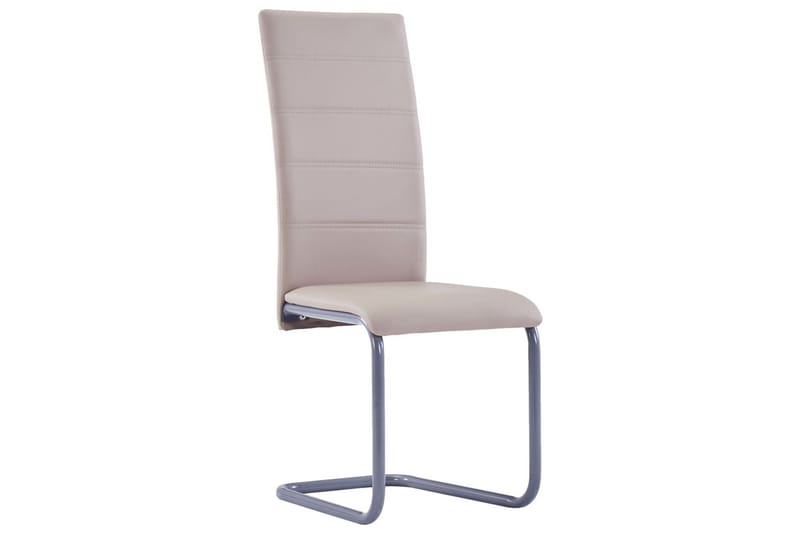 Spisebordsstole 6 Stk. Cappuccinofarvet Kunstlæder - Spisebordsstole & køkkenstole - Armstole