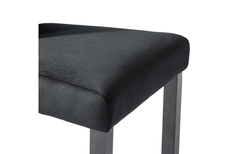 Spisebordsstole 6 Stk. Fløjl Sort - Sort - Møbler - Stole & lænestole - Armstole