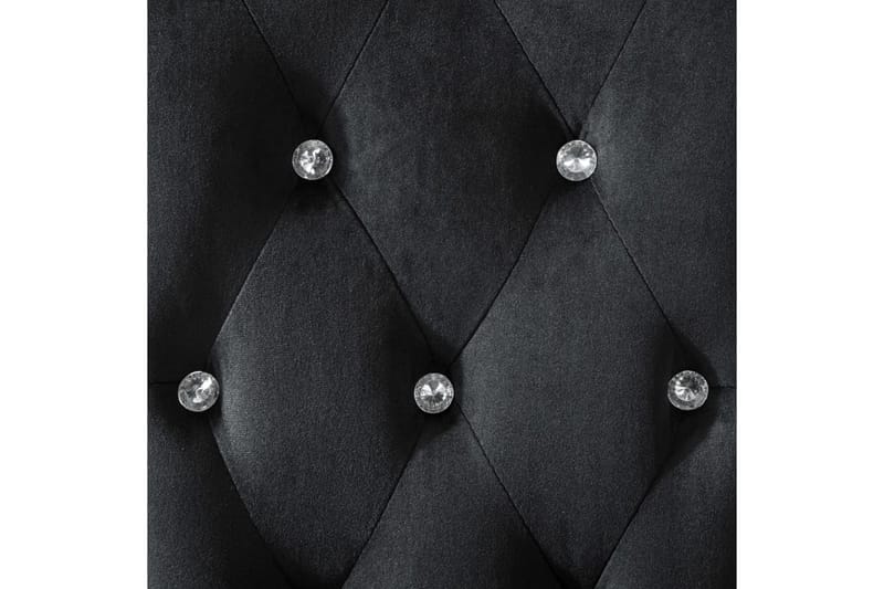Spisebordsstole 6 Stk. Fløjl Sort - Sort - Møbler - Stole & lænestole - Armstole