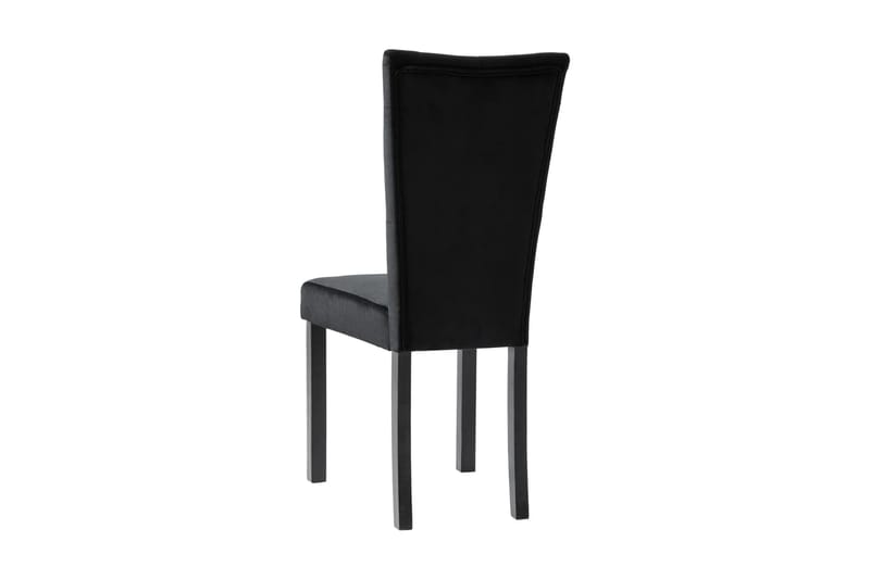 Spisebordsstole 6 Stk. Fløjl Sort - Sort - Møbler - Stole & lænestole - Armstole