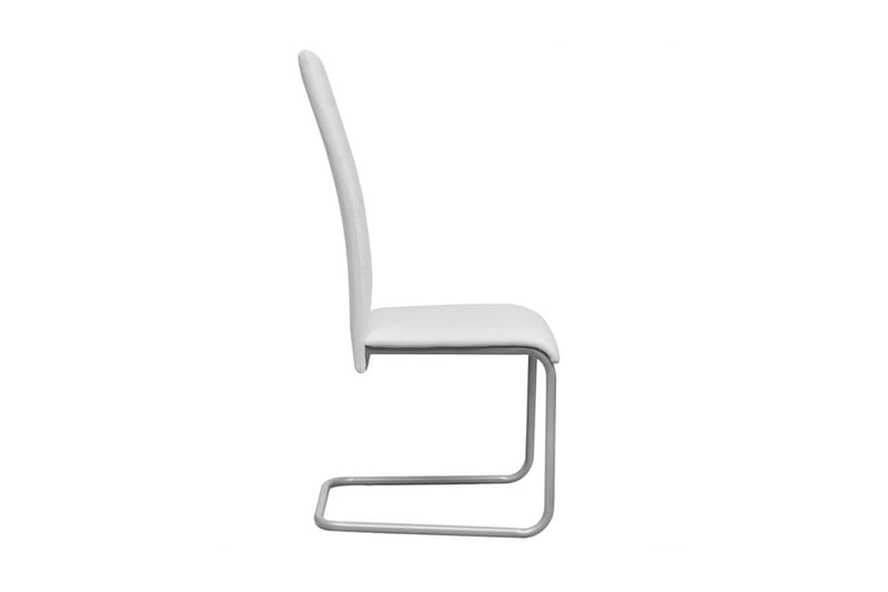 Spisebordsstole 6 Stk. Fritbærende Hvid - Hvid - Møbler - Stole & lænestole - Armstole