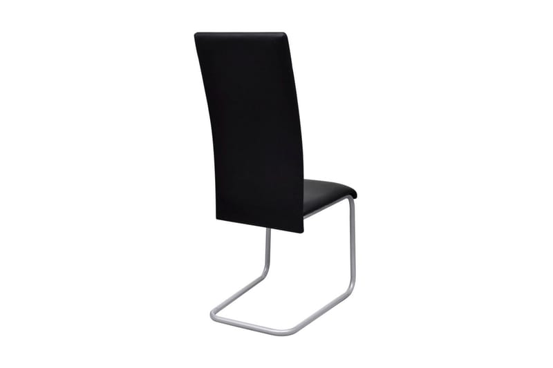 Spisebordsstole 6 Stk. Fritbærende Sort - Sort - Spisebordsstole & køkkenstole - Armstole