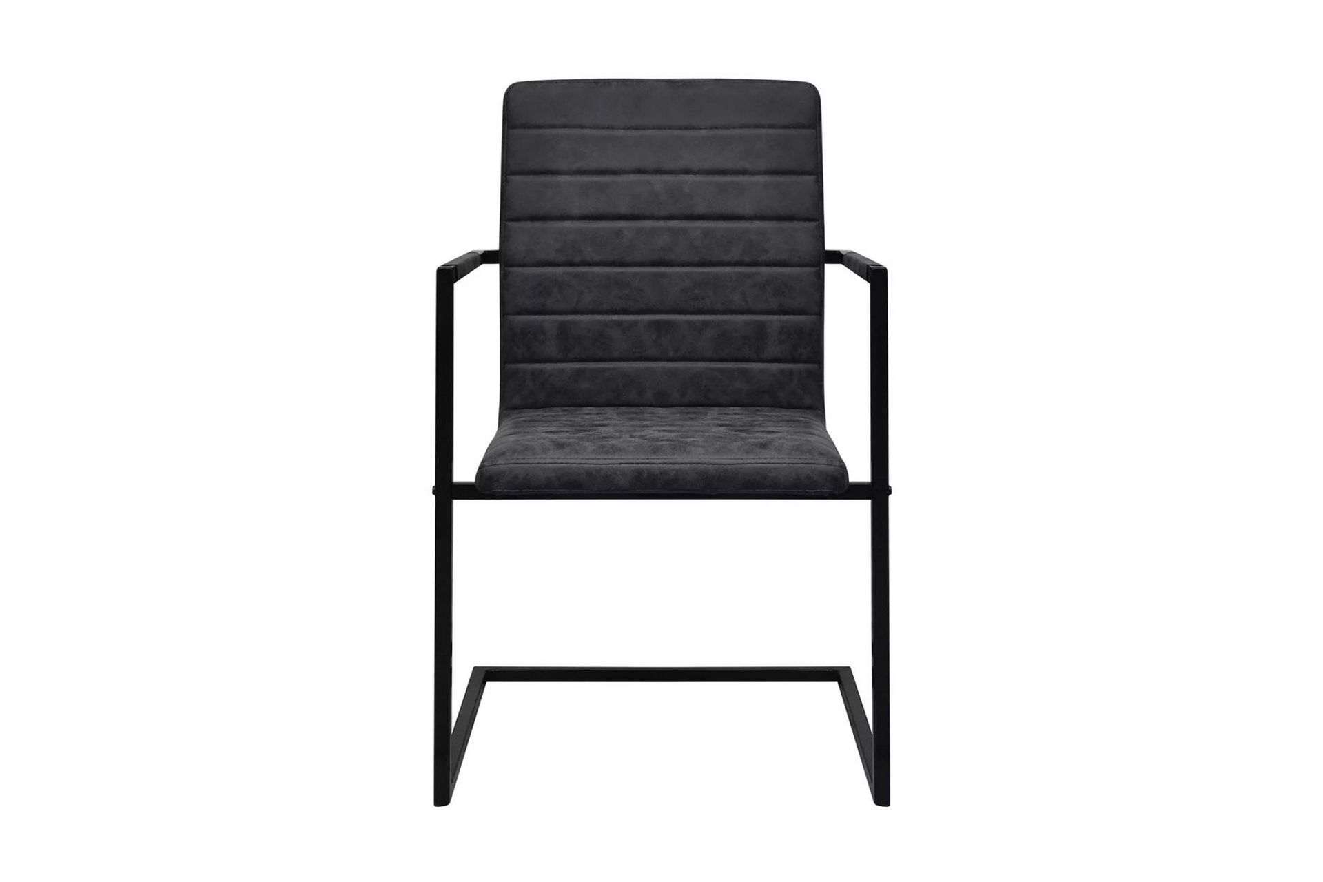 Spisebordsstole 6 Stk. Fritbærende Sort - Sort - Møbler - Stole & lænestole - Armstole