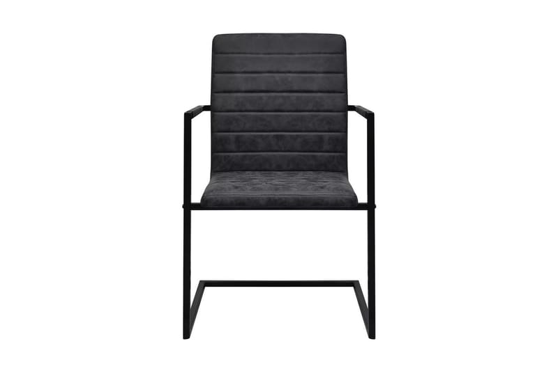 Spisebordsstole 6 Stk. Fritbærende Sort - Sort - Møbler - Stole & lænestole - Armstole