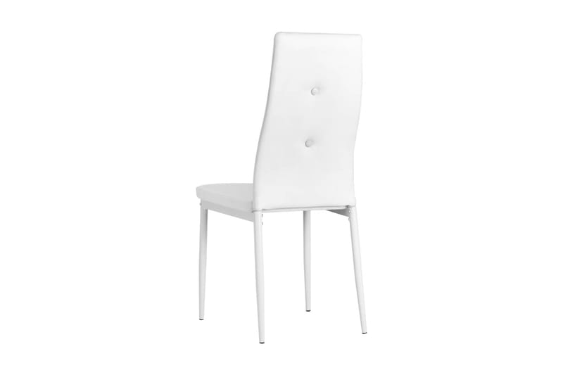 Spisebordsstole 6 Stk. Kunstlæder 43 X 43,5 X 96 Cm Hvid - Hvid - Spisebordsstole & køkkenstole - Armstole