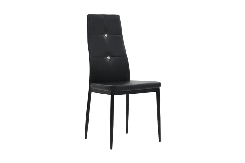 Spisebordsstole 6 Stk. Kunstlæder 43 X 43,5 X 96 Cm Sort - Sort - Spisebordsstole & køkkenstole - Armstole