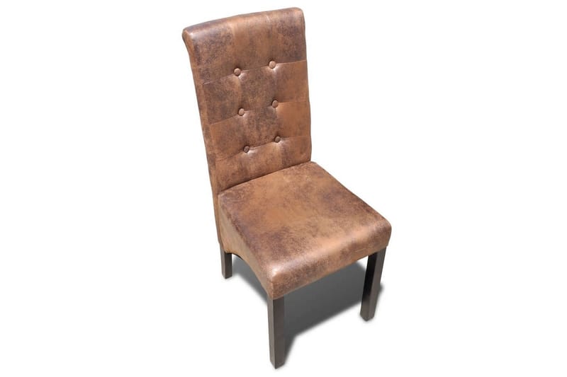Spisebordsstole 6 Stk. Kunstlæder - Brun - Spisebordsstole & køkkenstole - Armstole