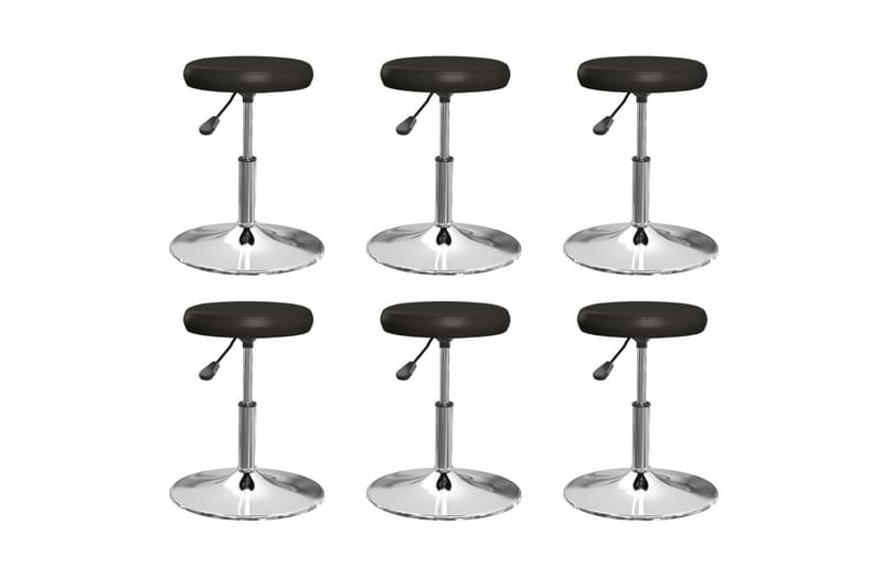 spisebordsstole 6 stk. kunstlæder sort - Sort - Spisebordsstole & køkkenstole - Armstole
